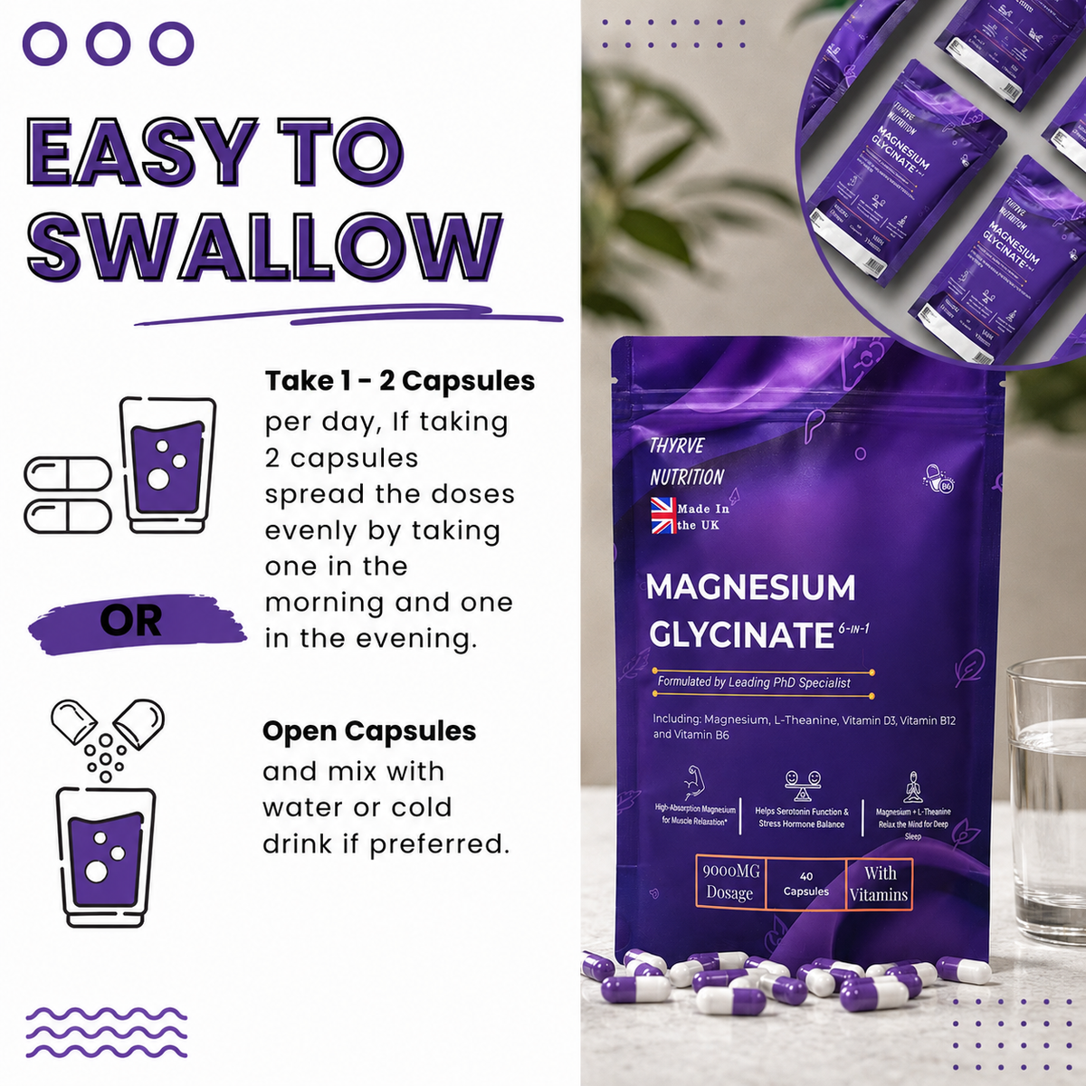 Magnesium Glycinate — Relaxation & Muscle Recovery