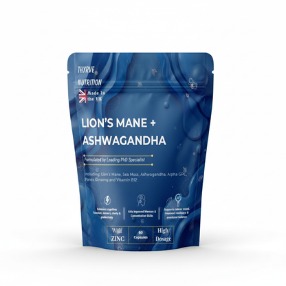 Lion’s Mane + Ashwagandha Blend — Focus & Calm Under Pressure